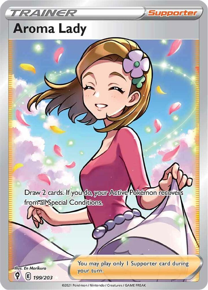 Aroma Lady (Full Art) 199/203 Ultra Rare Evolving Skies Pokémon card