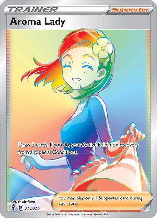 Aroma Lady (Secret) 221/203 Secret Rare Evolving Skies Pokémon card
