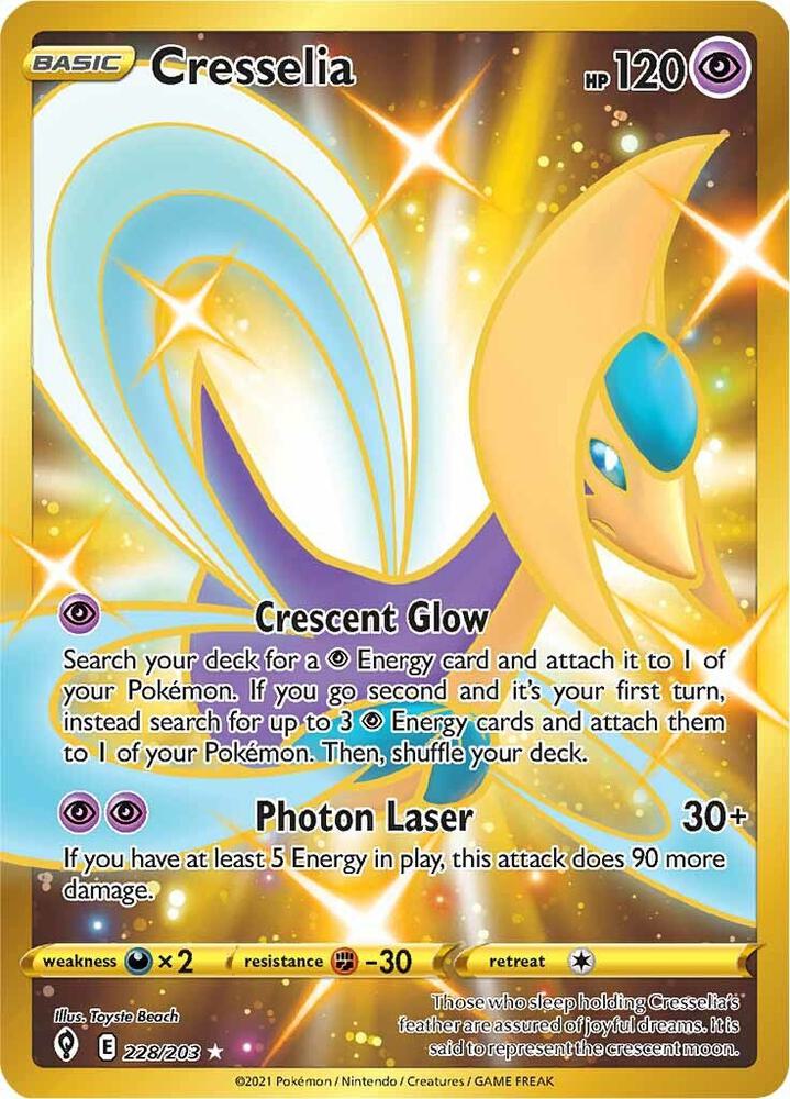 Cresselia (Secret) 228/203 Secret Rare Evolving Skies Pokémon card