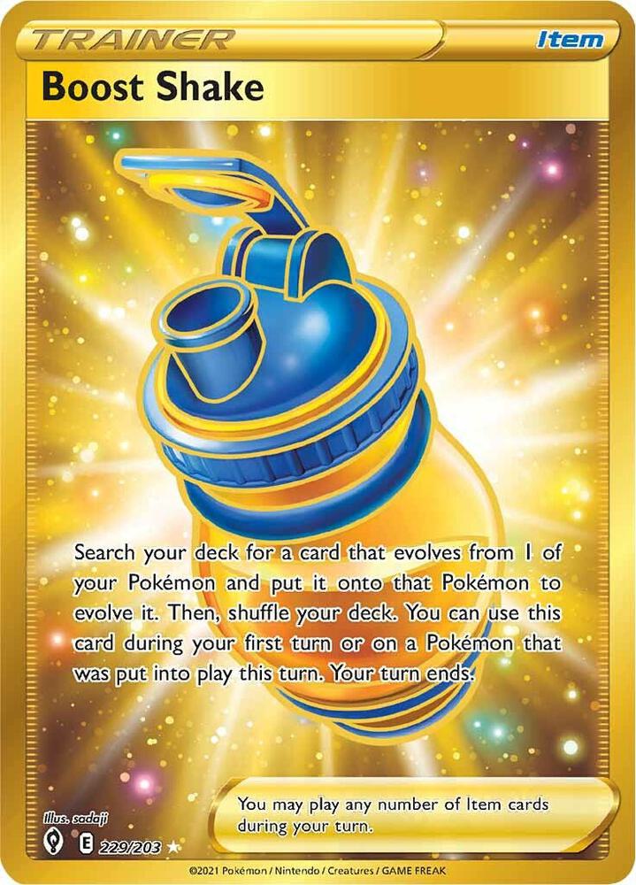 Boost Shake (Secret) - 229/203 Secret Rare SWSH07: Evolving Skies