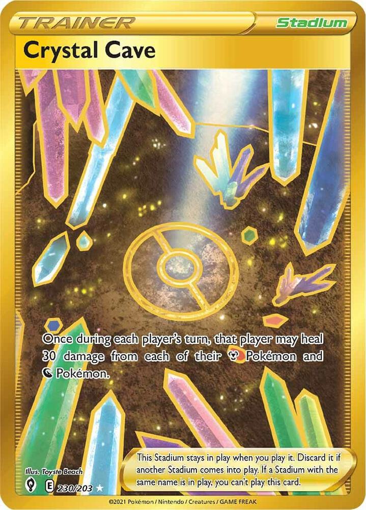 Crystal Cave (Secret) - 230/203 Secret Rare SWSH07: Evolving Skies