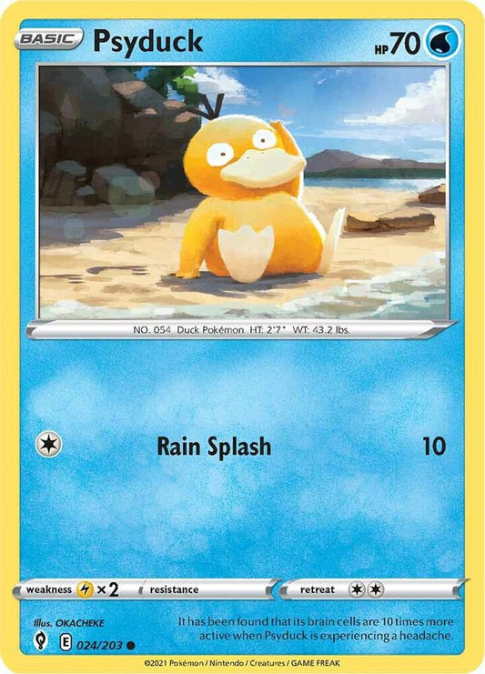 Psyduck 024/203 Common Evolving Skies Pokémon card