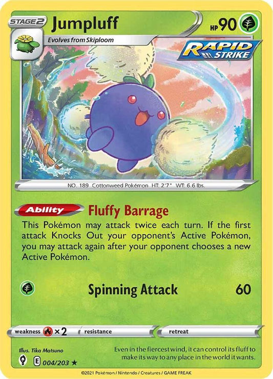 Jumpluff 004/203 Holo Rare Evolving Skies Pokémon card