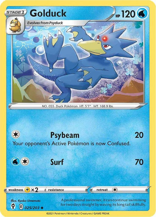 Golduck 025/203 Uncommon Evolving Skies Pokémon card