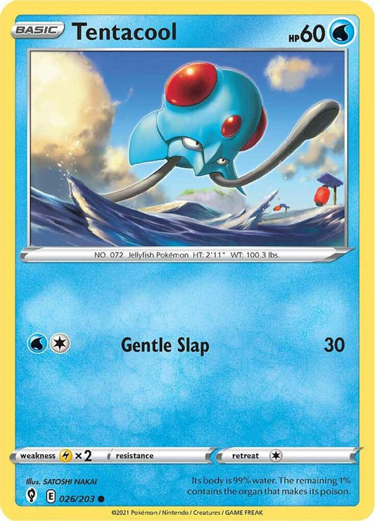 Tentacool 026/203 Common Evolving Skies Pokémon card
