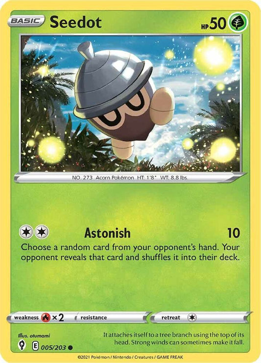 Seedot 005/203 Common Evolving Skies Pokémon card
