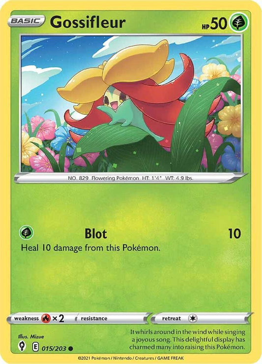 Gossifleur 015/203 Common Evolving Skies Pokémon card