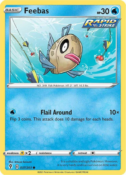 Feebas 037/203 Common Evolving Skies Pokémon card