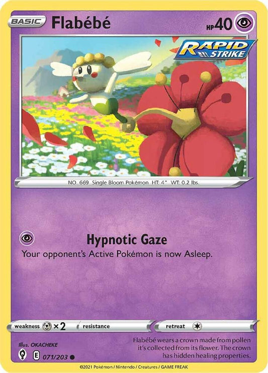 Flabebe 071/203 Common Evolving Skies Pokémon card