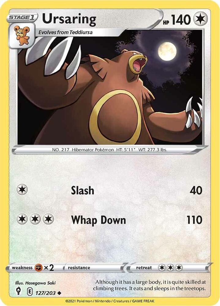 Ursaring - 127/203 Uncommon SWSH07: Evolving Skies