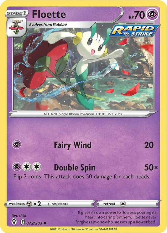 Floette 072/203 Uncommon Evolving Skies Pokémon card