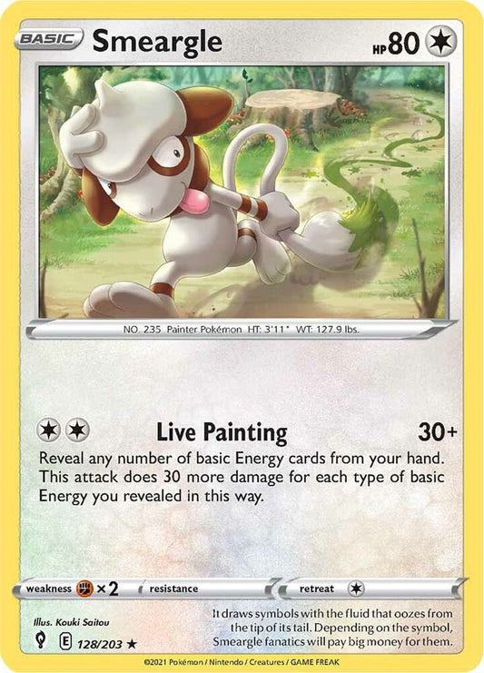 Smeargle 128/203 Rare Evolving Skies Pokémon card