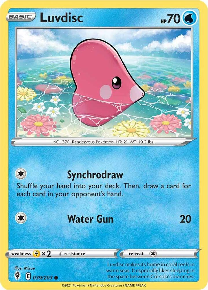 Luvdisc - 039/203 Common SWSH07: Evolving Skies