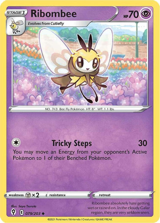 Ribombee 079/203 Uncommon Evolving Skies Pokémon card
