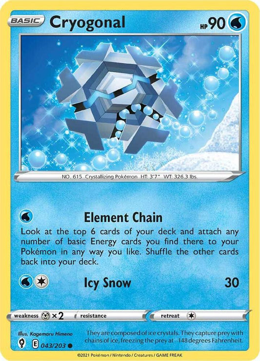 Cryogonal - 043/203 Common SWSH07: Evolving Skies