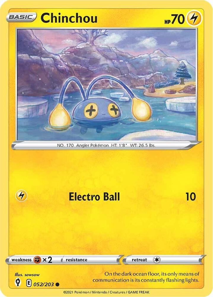 Chinchou - 052/203 Common SWSH07: Evolving Skies