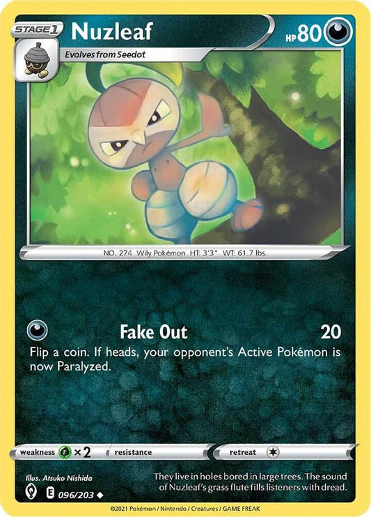 Nuzleaf 096/203 Uncommon Evolving Skies Pokémon card