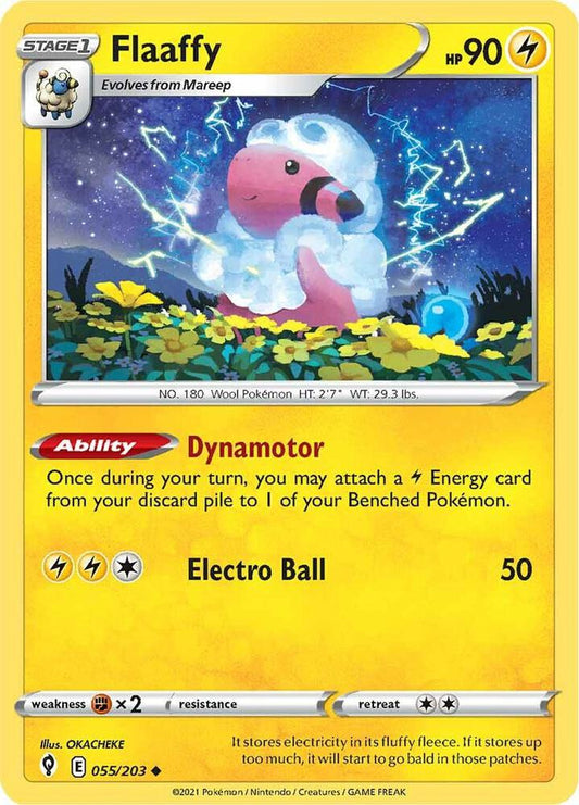 Flaaffy 055/203 Uncommon Evolving Skies Pokémon card