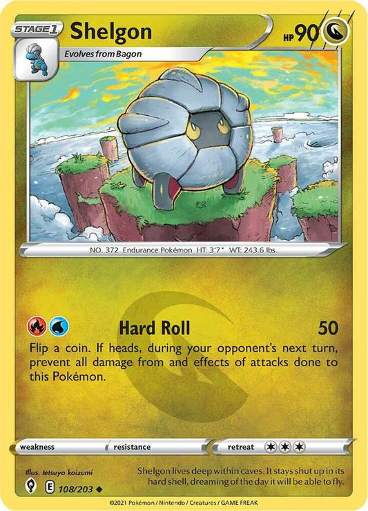 Shelgon 108/203 Uncommon Evolving Skies Pokémon card
