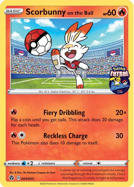 Scorbunny on the Ball - 004/005 (Pokemon Futsal) Promo Miscellaneous Cards & Products
