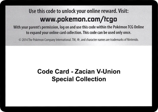 Code Card - Zacian V-UNION Special Collection - Code Card SWSH07: Evolving Skies