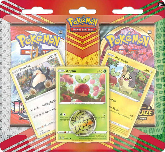 2 Pack Blister [Snorlax, Morpeko & Applin Cards] Miscellaneous Cards & Products Pokémon card