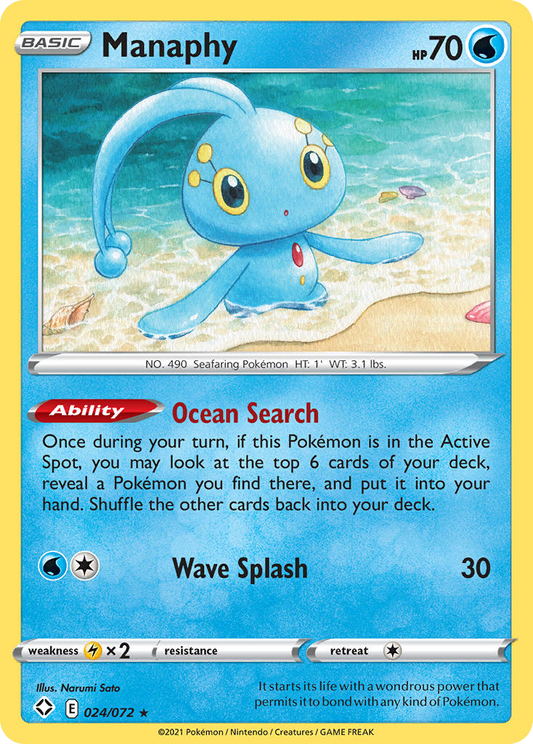 Manaphy 024/072 Rare Shining Fates