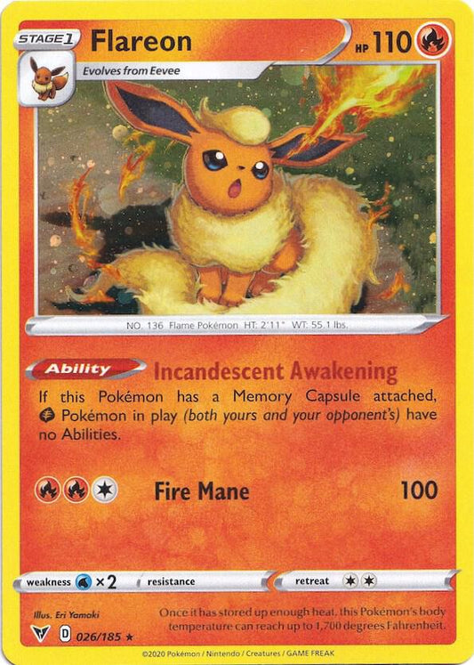 Flareon - 026/185 (Cosmos Holo) 026/185 Promo Miscellaneous Cards & Products Pokémon card