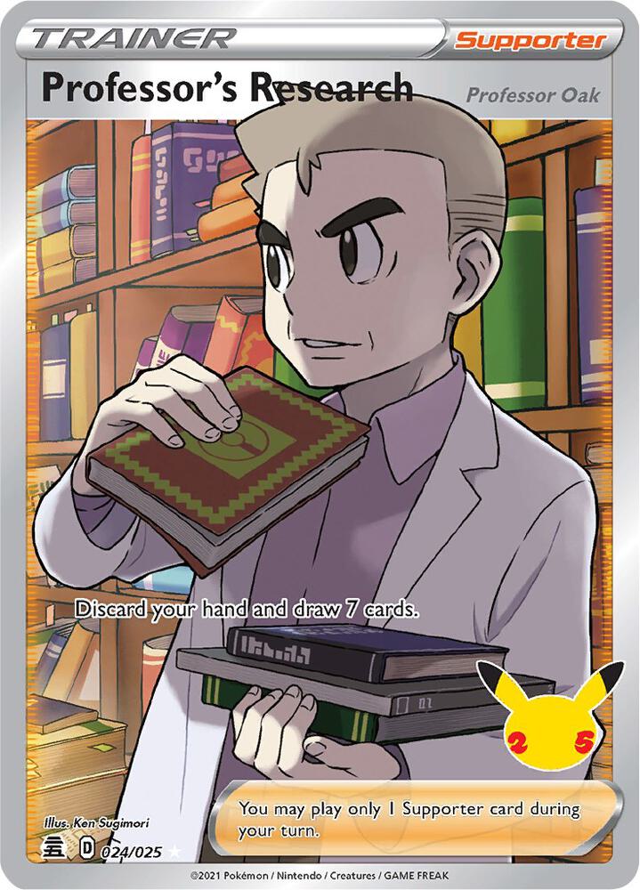 Professor's Research [Professor Oak] (Full Art) 024/025 Ultra Rare Celebrations Pokémon card