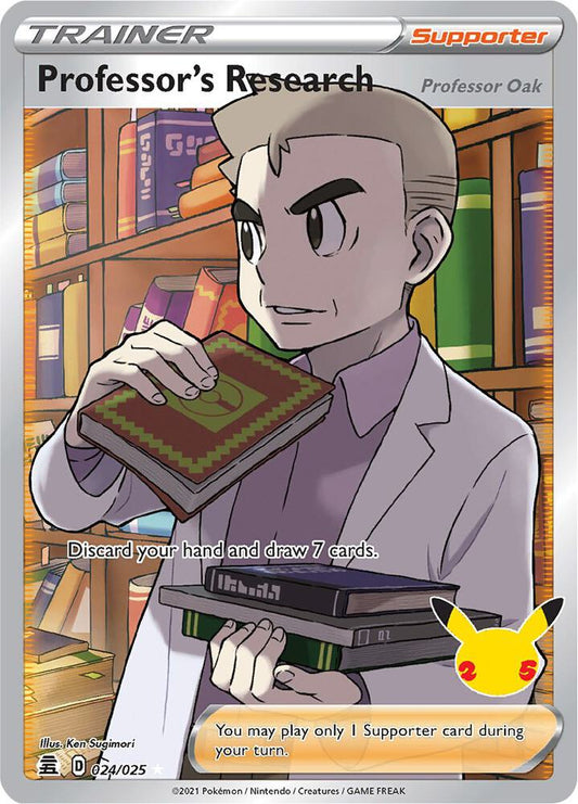 Professor's Research [Professor Oak] (Full Art) 024/025 Ultra Rare Celebrations Pokémon card