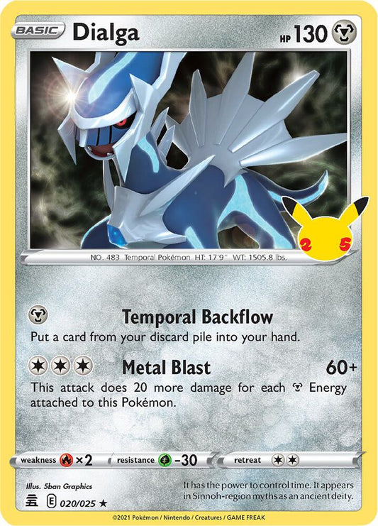 Dialga 020/025 Holo Rare Celebrations Pokémon card