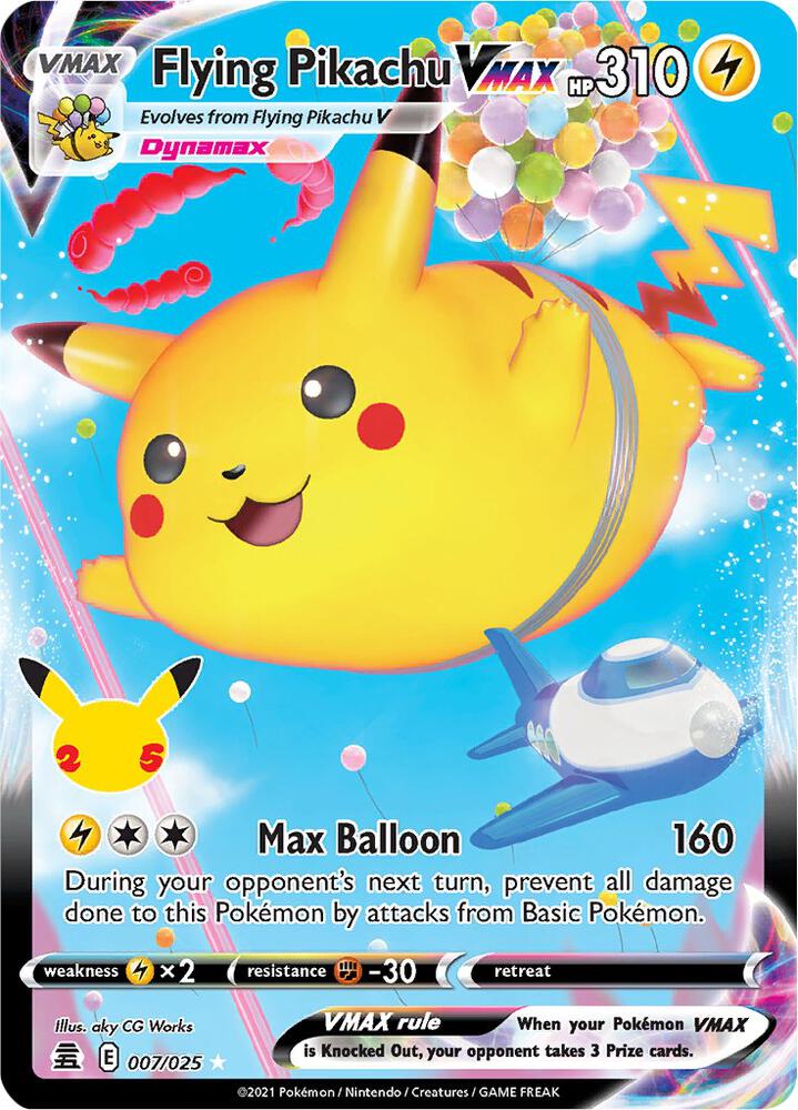 Flying Pikachu VMAX 007/025 Ultra Rare Celebrations Pokémon card