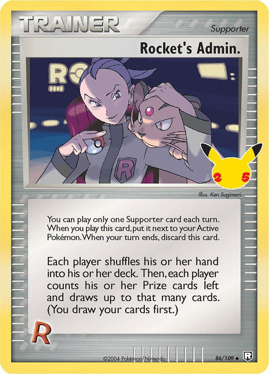 Rocket's Admin. 86/109 Classic Collection Classic Collection Pokémon card