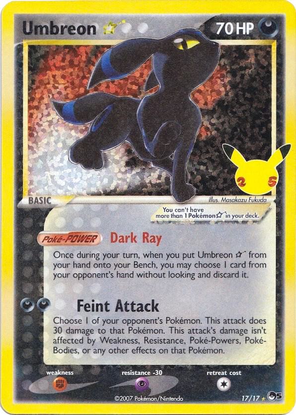 Umbreon Star 17/17 Classic Collection Classic Collection Pokémon card