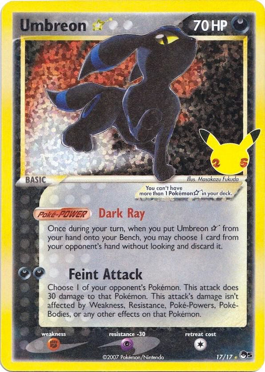 Umbreon Star 17/17 Classic Collection Classic Collection Pokémon card