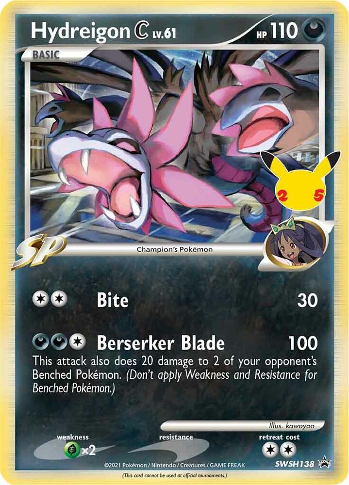 Hydreigon C lv.61 - SWSH138 - SWSH138 Promo SWSH: Sword & Shield Promo Cards