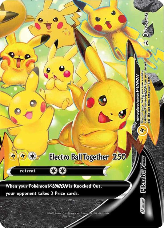 Pikachu V-Union - SWSH142 SWSH142 Promo Sword & Shield Promo Cards Pokémon card