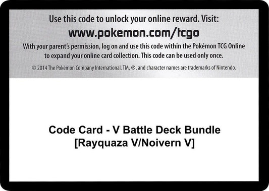 Code Card - V Battle Deck Bundle [Rayquaza V/Noivern V] Code Card Miscellaneous Cards & Products
