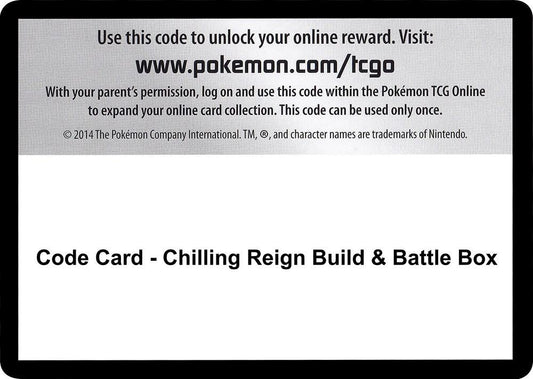 Code Card - Chilling Reign Build & Battle Box Code Card Pokémon card