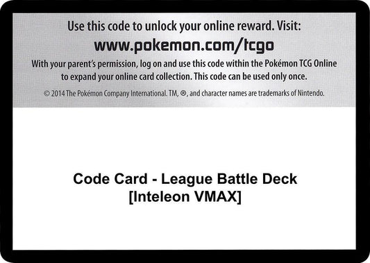 Code Card - League Battle Deck [Inteleon VMAX] - Code Card Miscellaneous Cards & Products