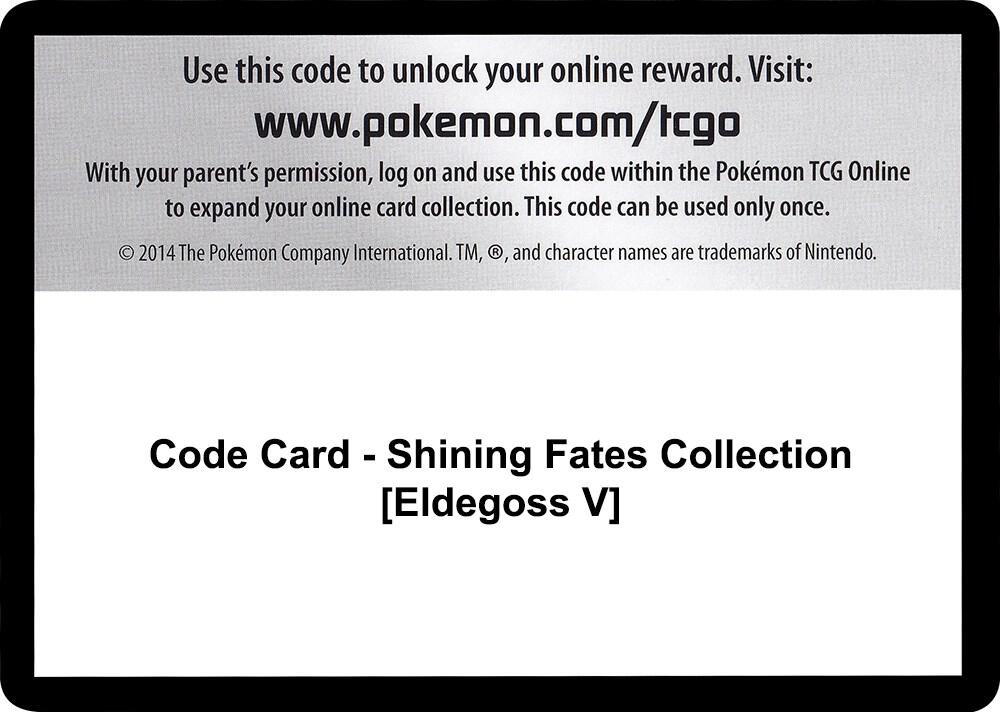 Code Card - Shining Fates Collection [Eldegoss V] - Code Card Shining Fates