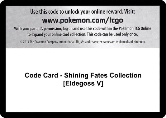 Code Card - Shining Fates Collection [Eldegoss V] - Code Card Shining Fates