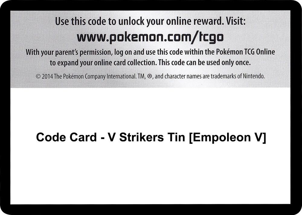 Code Card - V Strikers Tin [Empoleon V] Code Card Battle Styles Pokémon card
