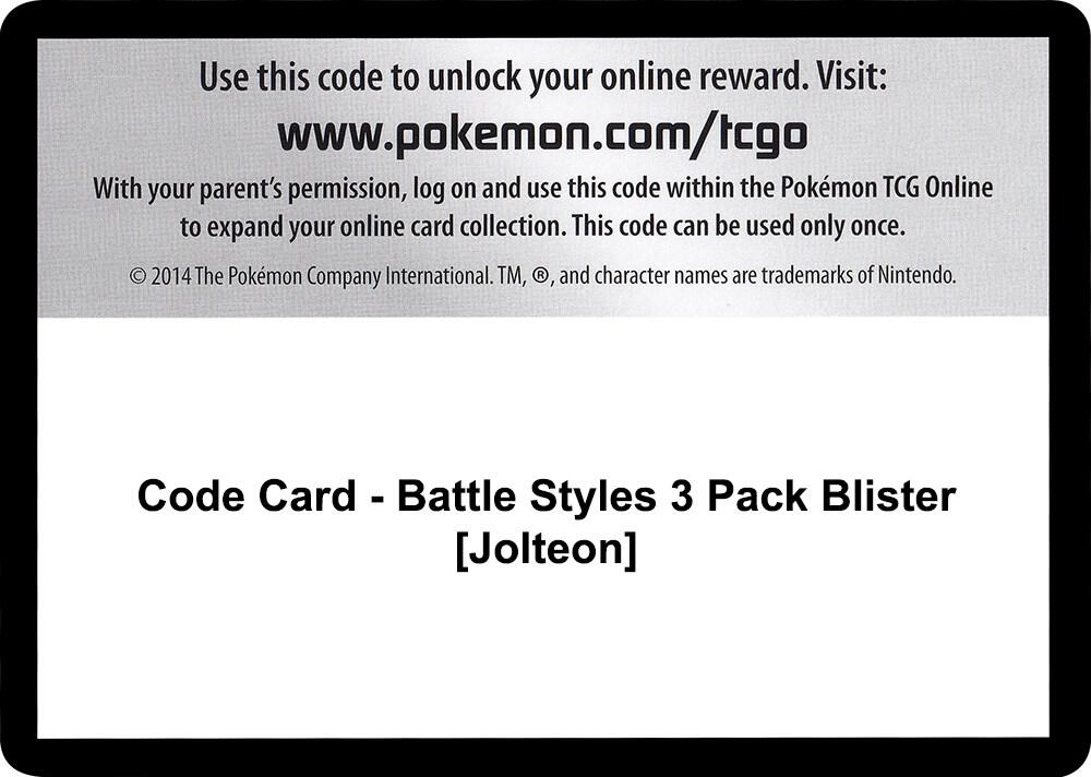 Code Card - Battle Styles 3 Pack Blister [Jolteon] Code Card Pokémon card
