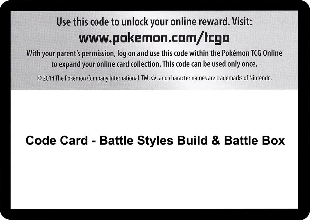 Code Card - Battle Styles Build & Battle Box Code Card Pokémon card