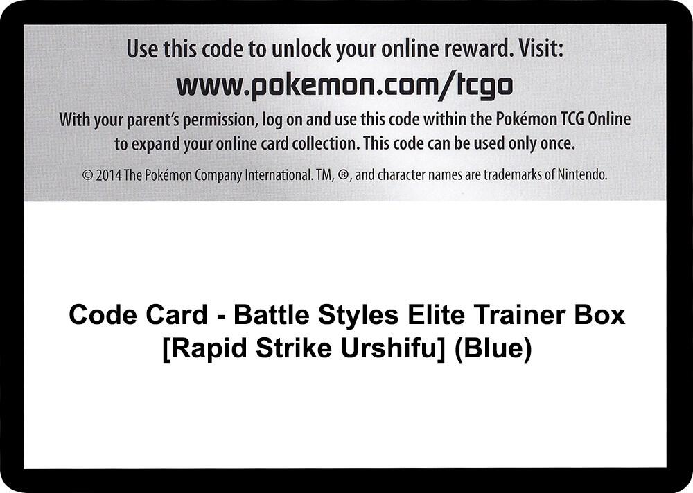 Code Card - Battle Styles Elite Trainer Box [Rapid Strike Urshifu] (Blue) Code Card Pokémon card