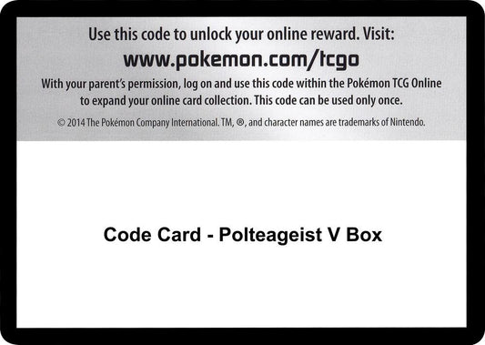 Code Card - Polteageist V Box Code Card Rebel Clash Pokémon card