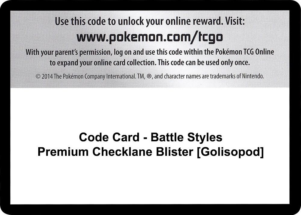 Code Card - Battle Styles Premium Checklane Blister [Golisopod] Code Card Pokémon card