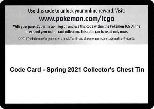 Code Card - Spring 2021 Collector's Chest Tin Code Card Battle Styles Pokémon card