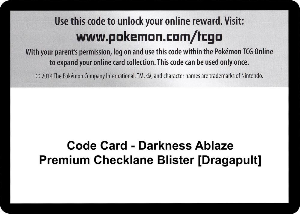 Code Card - Darkness Ablaze Premium Checklane Blister [Grimmsnarl] - Code Card SWSH03: Darkness Ablaze